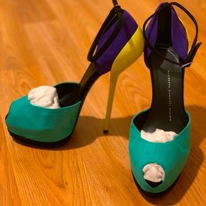 Stunning Giuseppe Zanotti Color Block Heels